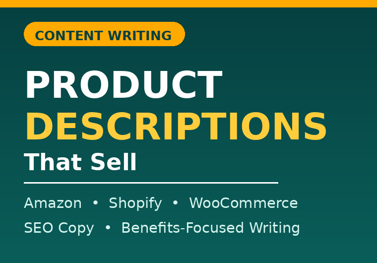 I will write powerful product descriptions that sell for your online store for $10 I will write powerful product descriptions that sell for your online store for $10