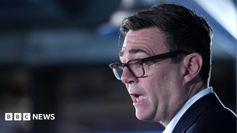 PM says it is ‘clear’ Russia interfered with Brexit referendum Close-up shot of Andy Burnham's face. The prime minister is wearing a dark suit jacket and light blue shirt.