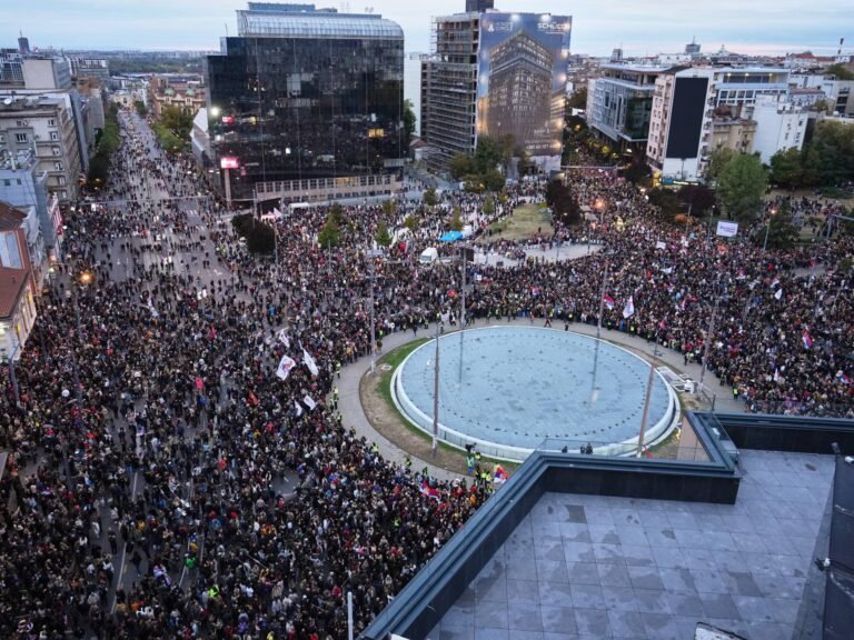 Thousands gather at final student-led rally ahead of Serbia election | Elections News Thousands gather at final student-led rally ahead of Serbia election | Elections News