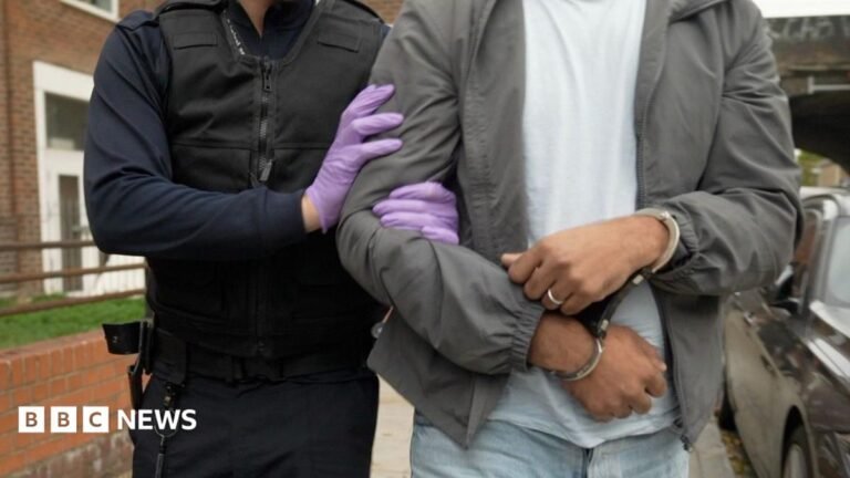 Three arrested after raid on gang accused of helping migrants pretend to be gay to get asylum A woman with black hair wearing a woolly-collared coat and looking off camera.